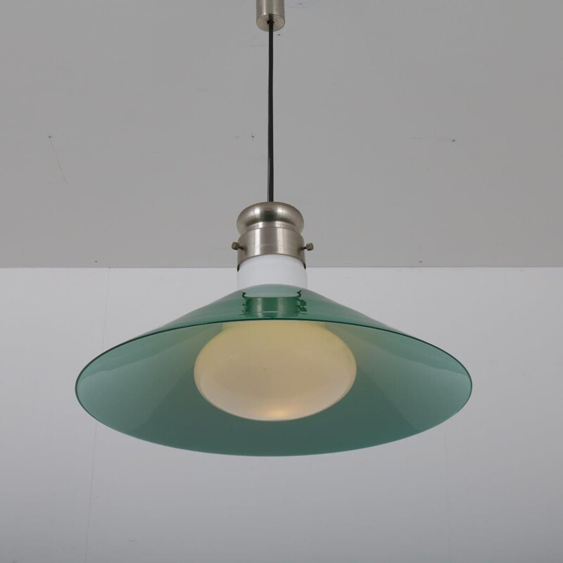 Vintage Murano glass hanging lamp by Alessandro Pianon for Vistosi, Italy, 1970