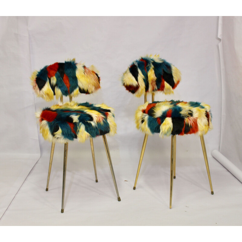 Set of 2 vintage chairs by Pelfran, 1970s