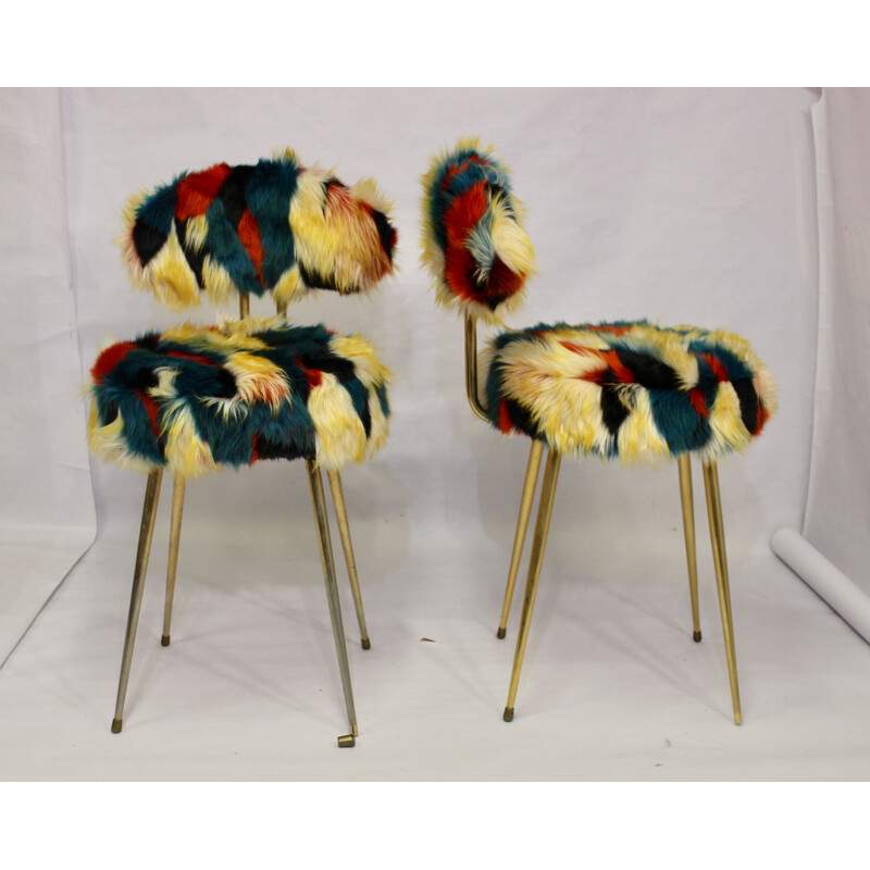 Set of 2 vintage chairs by Pelfran, 1970s