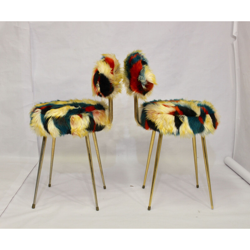 Set of 2 vintage chairs by Pelfran, 1970s