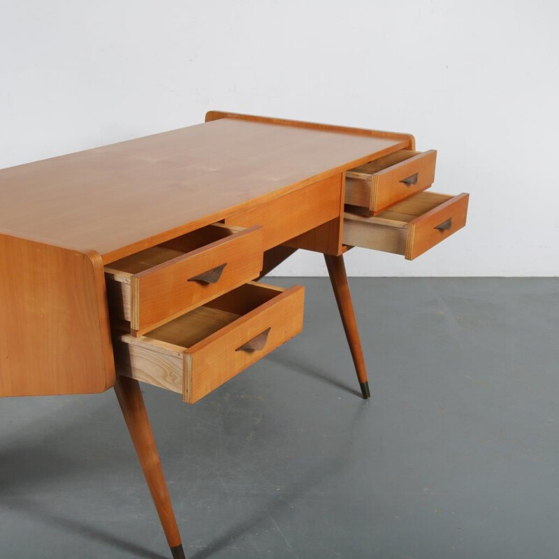 Vintage  "Oslo" desk by Oswald Vermaercke for V-Form, Belgium, 1950