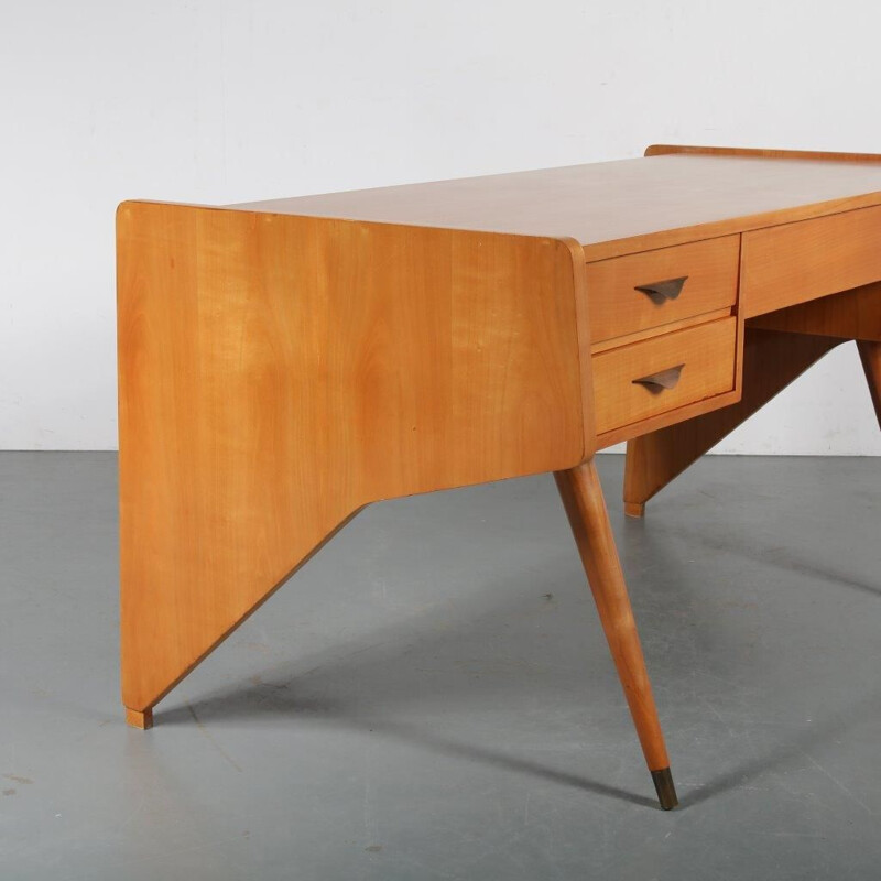 Vintage  "Oslo" desk by Oswald Vermaercke for V-Form, Belgium, 1950