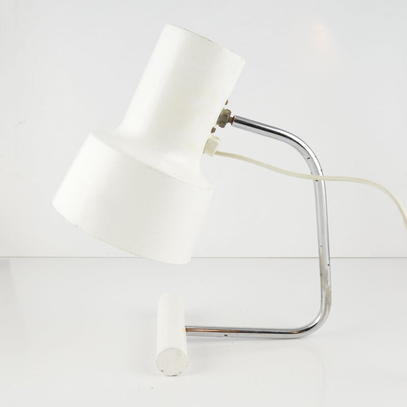 Lampe de bureau vintage blanche par J. Hurka pour Napako, Tchécoslovaquie, 1960