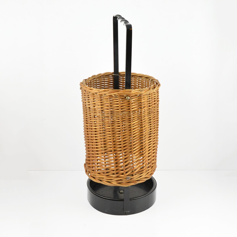 Vintage wicker umbrella stand, Germany, 1960s