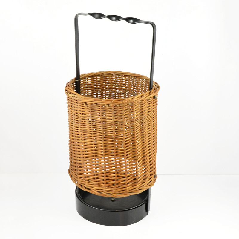 Vintage wicker umbrella stand, Germany, 1960s