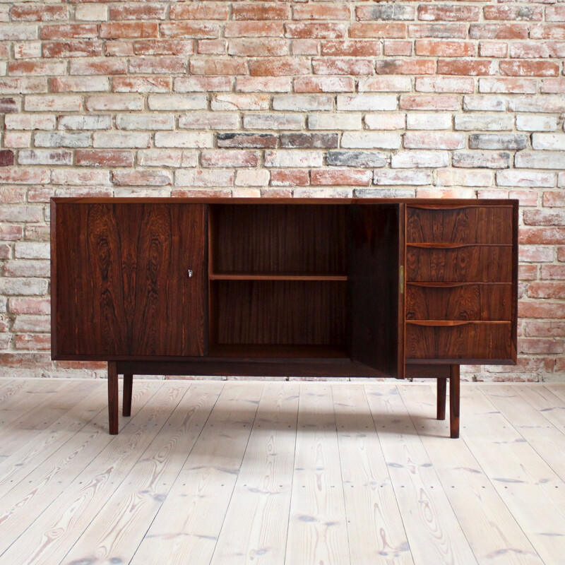 Vintage rosewood sideboard by Erling Torvits for Klim Mobelfabrik, Denmark, 1960s