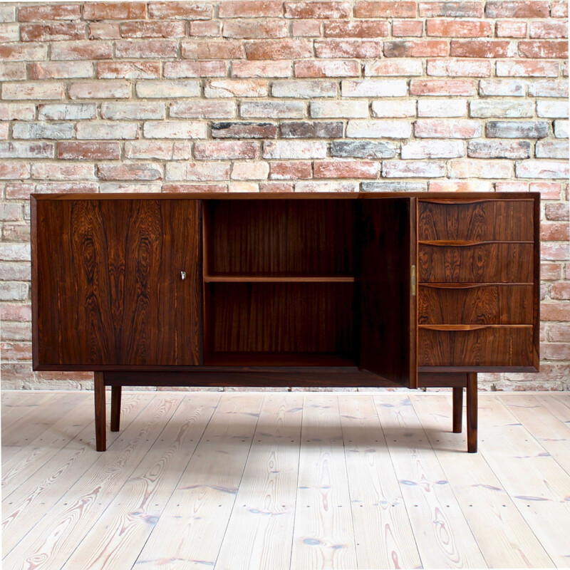 Vintage rosewood sideboard by Erling Torvits for Klim Mobelfabrik, Denmark, 1960s