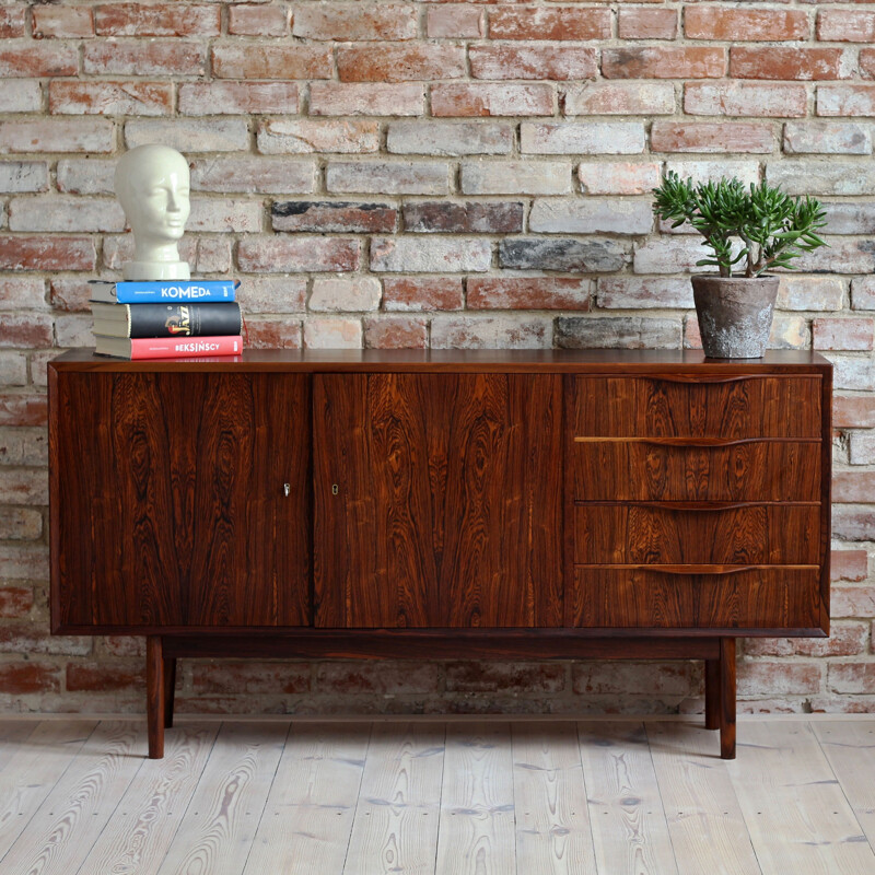 Vintage rosewood sideboard by Erling Torvits for Klim Mobelfabrik, Denmark, 1960s