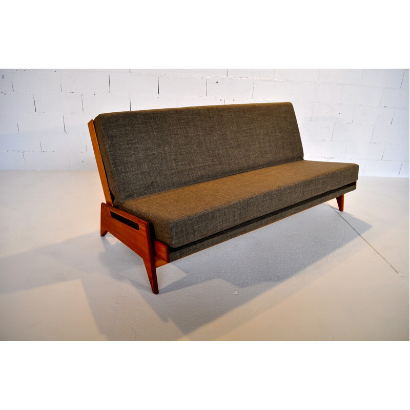 Modular upholstered bench, Gerard GUERMONPREZ - 1950s 