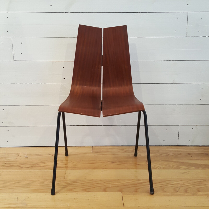 Set of 4 Horgen Glaris chairs in mahogany, Hans BELLMANN - 1950s