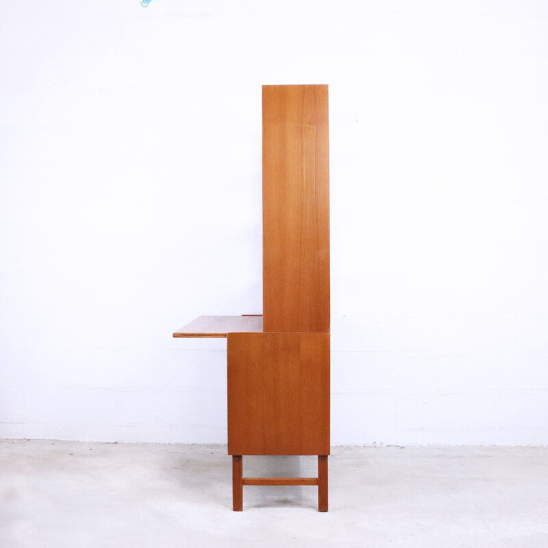 Vintage teak chest of drawers with shelves, 1960s