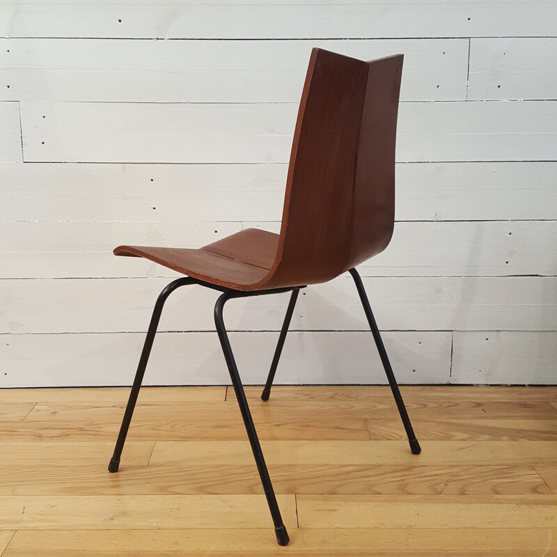 Set of 4 Horgen Glaris chairs in mahogany, Hans BELLMANN - 1950s