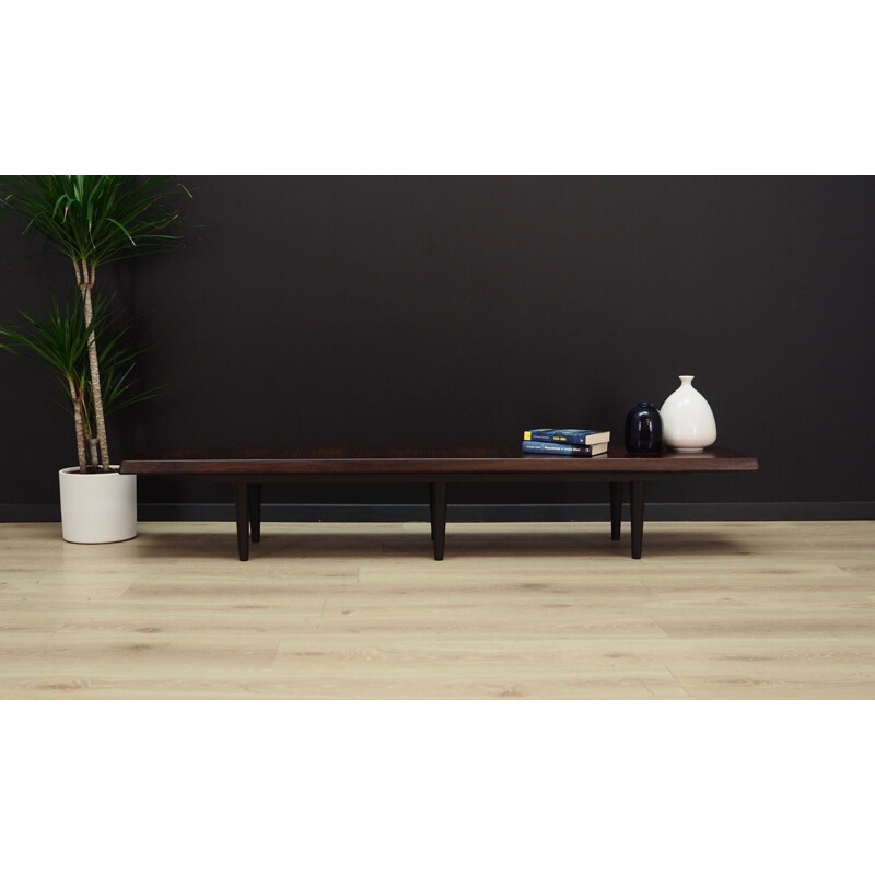 Vintage retro rosewood bench, 1970s