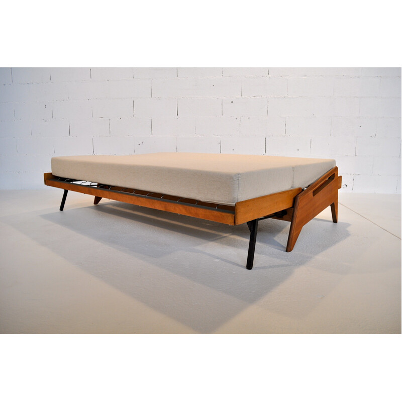 Modular upholstered bench, Gerard GUERMONPREZ - 1950s 