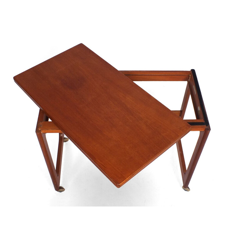 Vintage nesting tables with fold out table by McIntosh