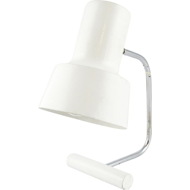 Vintage white desk lamp by J. Hurka for Napako, Czechoslovakia, 1960s