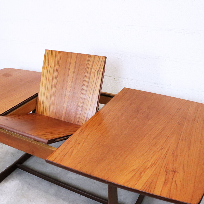 Vintage extensible teak dining table, Denmark, 1960