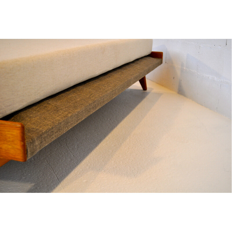 Modular upholstered bench, Gerard GUERMONPREZ - 1950s 