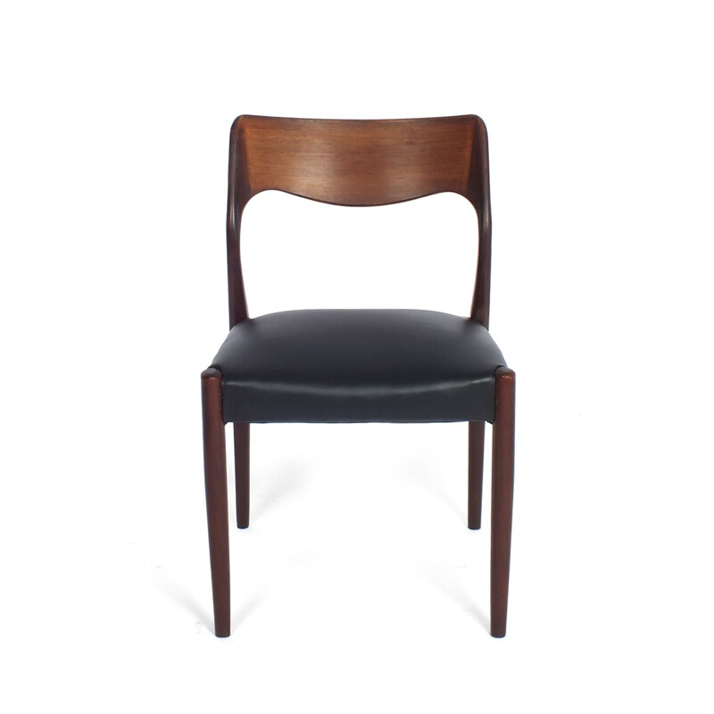 Set of 4 vintage rosewood dining chairs model 71 by Niels O. Møller for J.L. Møller