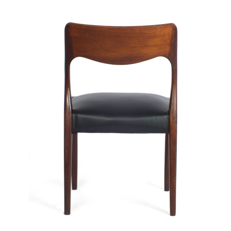 Set of 4 vintage rosewood dining chairs model 71 by Niels O. Møller for J.L. Møller