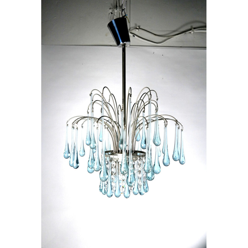 Vintage Murano glass chandelier by Paolo Venini, 1960s