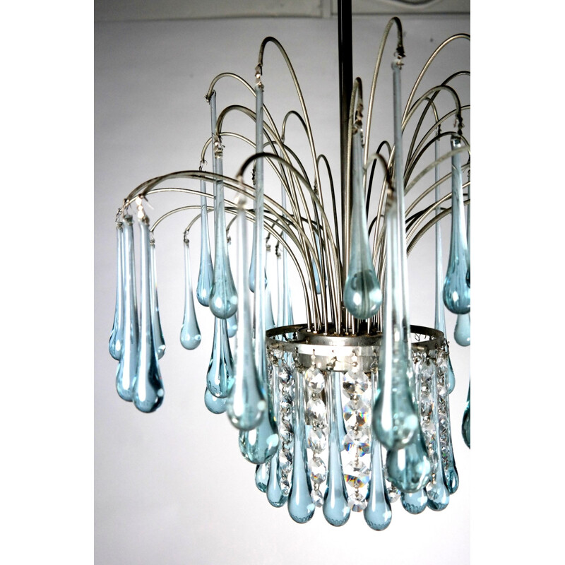Vintage Murano glass chandelier by Paolo Venini, 1960s