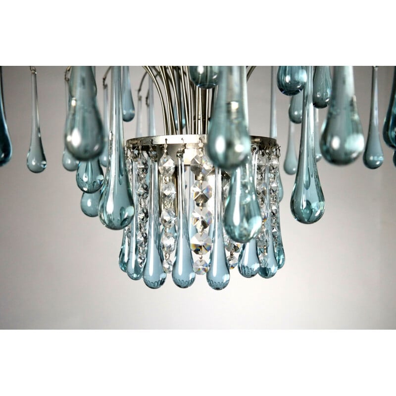 Vintage Murano glass chandelier by Paolo Venini, 1960s