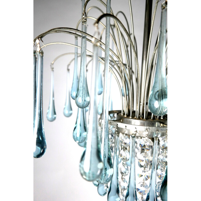 Vintage Murano glass chandelier by Paolo Venini, 1960s