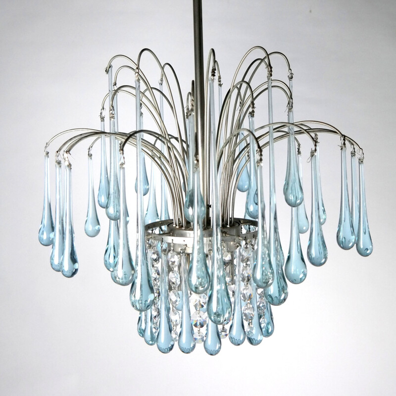 Vintage Murano glass chandelier by Paolo Venini, 1960s