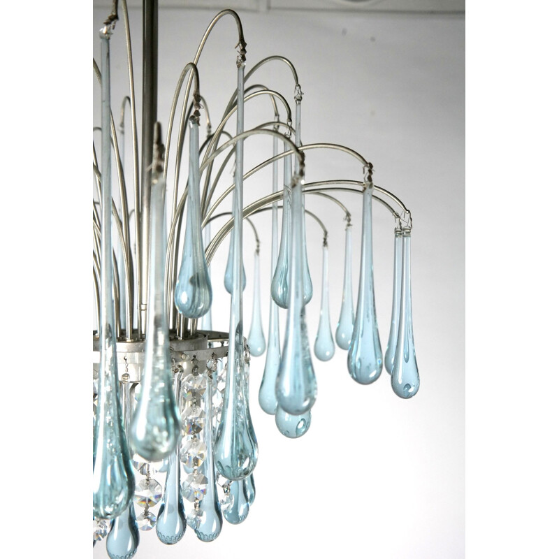 Vintage Murano glass chandelier by Paolo Venini, 1960s