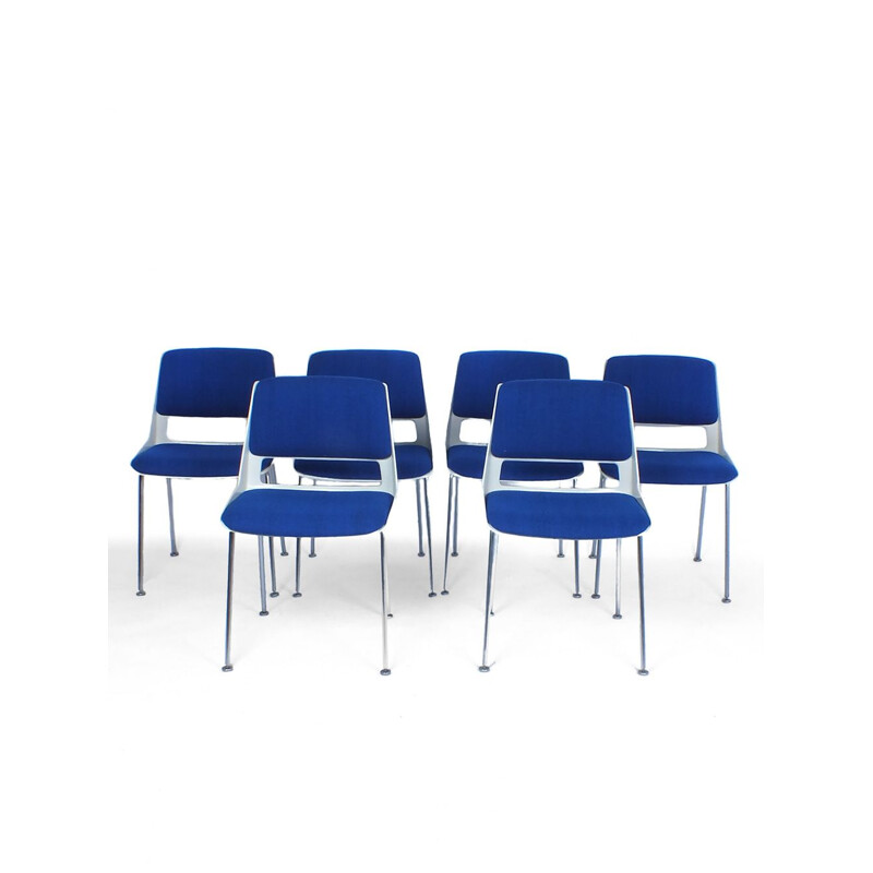 Ensemble de 6 chaises Gispen modèle 2220 par A.R. Cordemeyer
