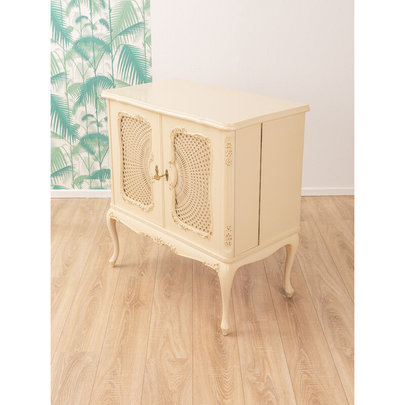 Small vintage cabinet with raffia weave, 1950