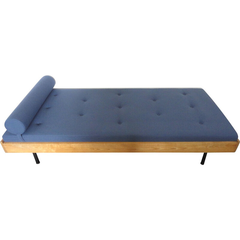 French daybed in ashwood and kvadrat fabric - 1950s