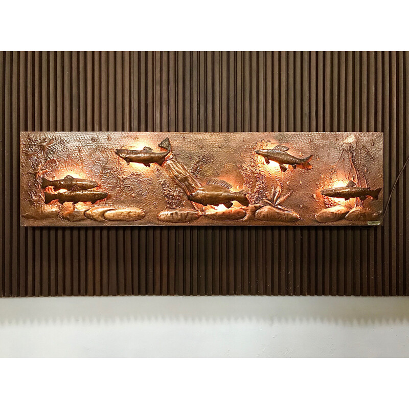 Vintage copper wall light, Germany, 1960s
