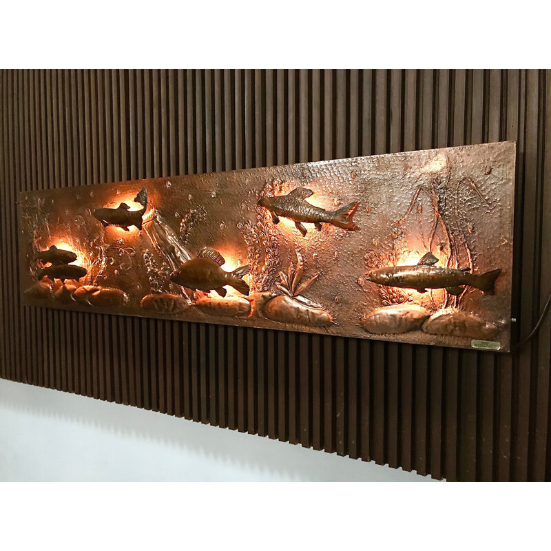 Vintage copper wall light, Germany, 1960s