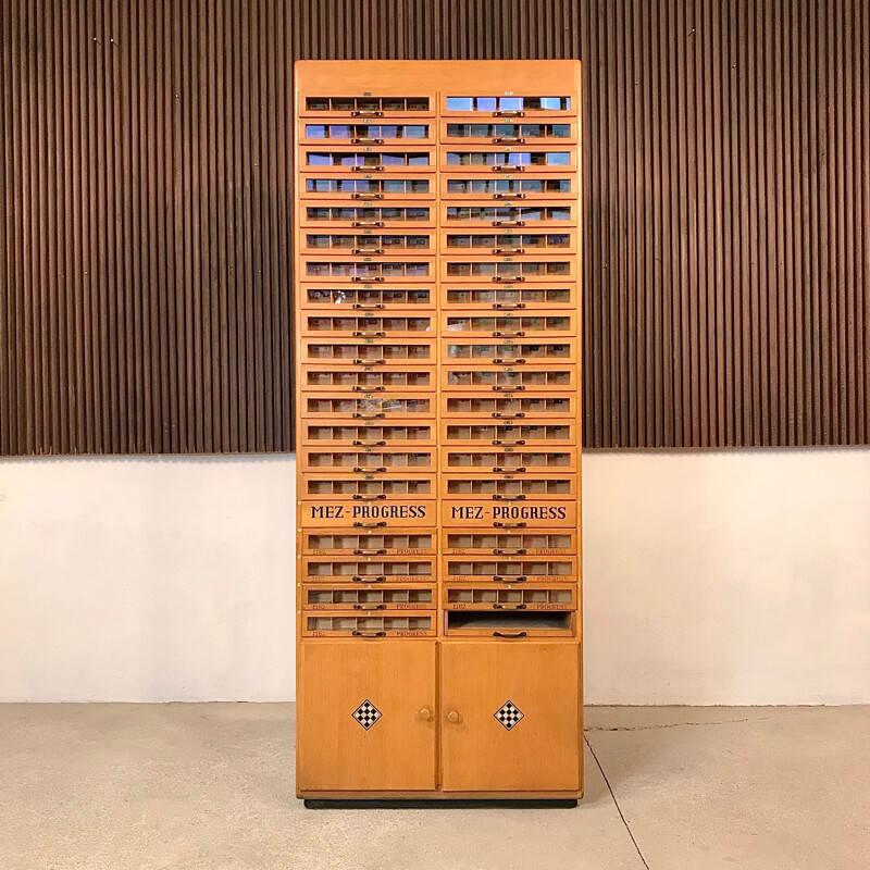 Vintage wooden and glass cabinet, Germany, 1960s