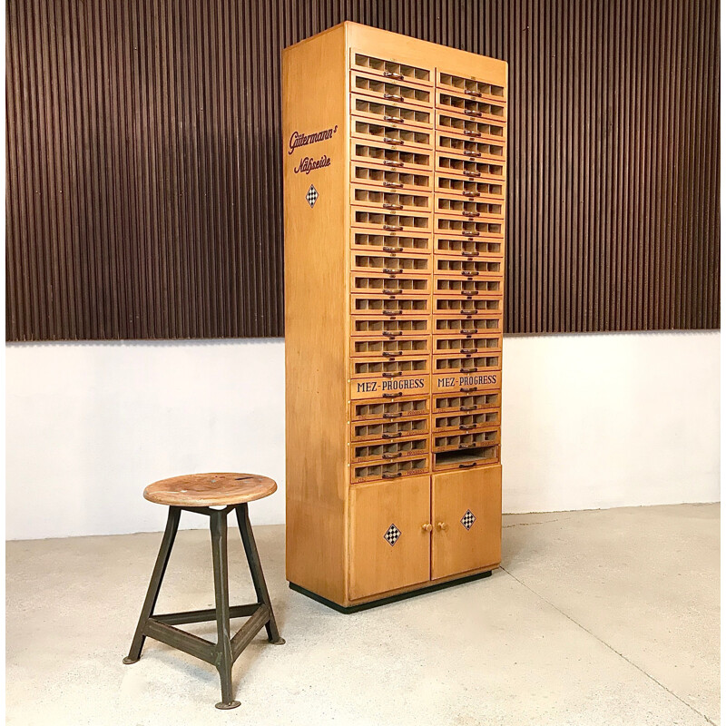 Vintage wooden and glass cabinet, Germany, 1960s