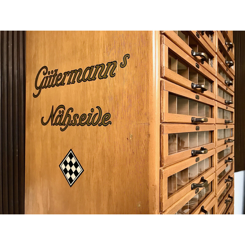 Vintage wooden and glass cabinet, Germany, 1960s