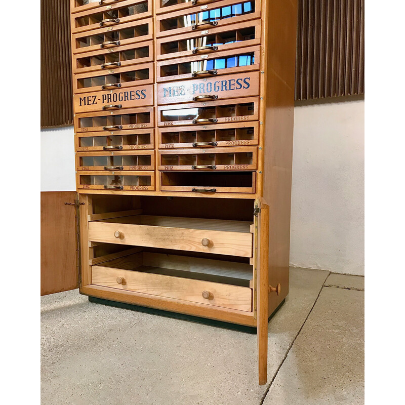 Vintage wooden and glass cabinet, Germany, 1960s