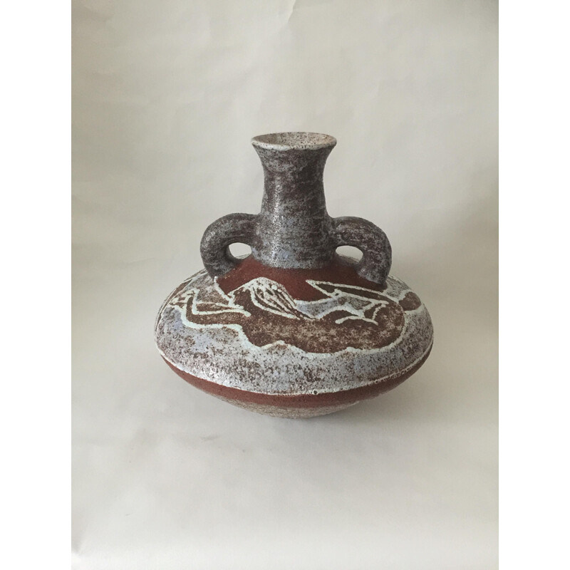 Vaso Siren in ceramica vintage di Accolay, 1960