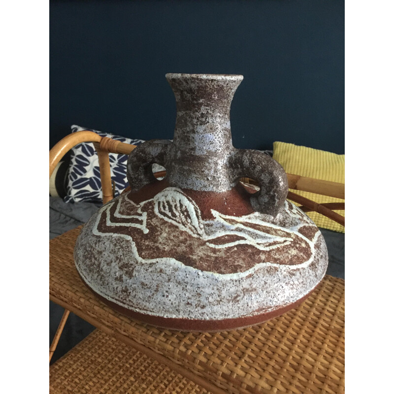 Vintage keramische Siren vaas van Accolay, 1960
