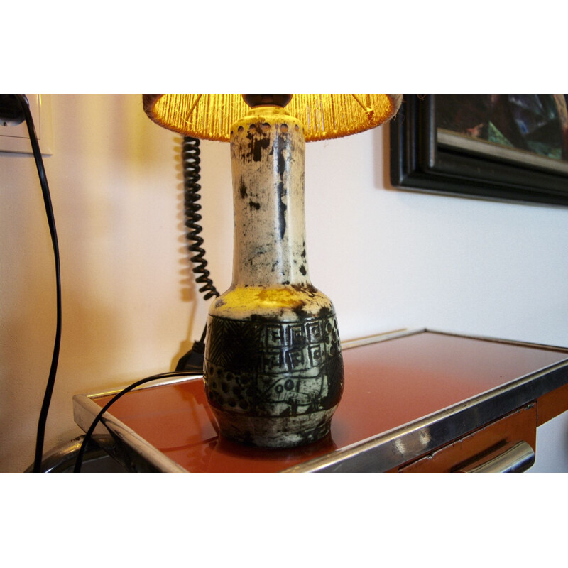 Lampe de table vintage en céramique de Jacques Blin, 1950