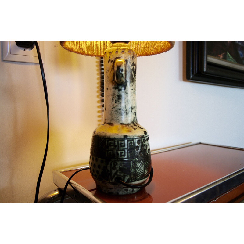 Lampe de table vintage en céramique de Jacques Blin, 1950