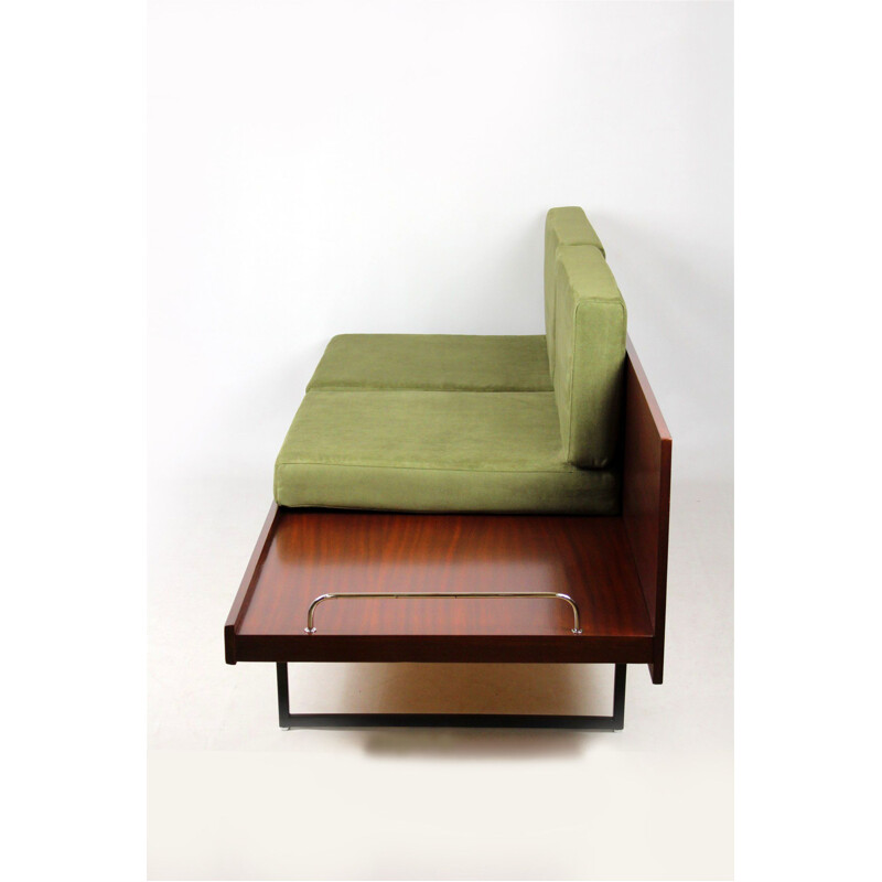 Vintage green sofa with Side Table, 1960s