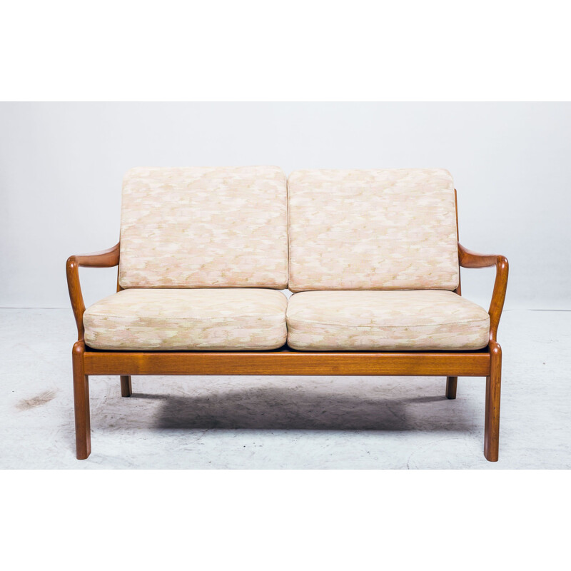 Vintage Danish white 2-Seater sofa from L. Olsen & Son, 1960s