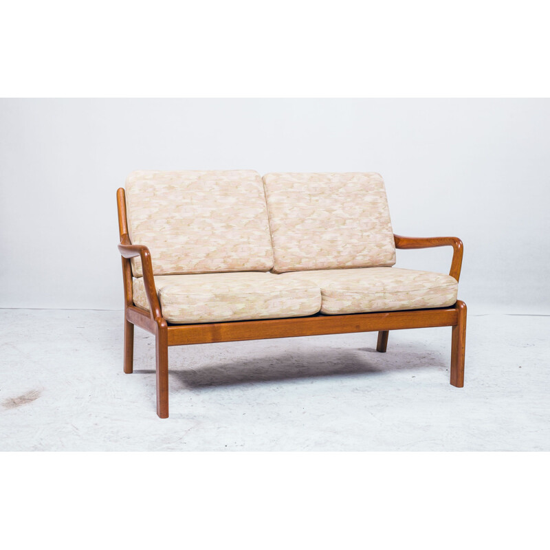 Vintage Danish white 2-Seater sofa from L. Olsen & Son, 1960s