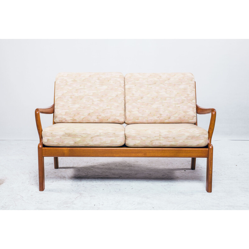 Vintage Danish white 2-Seater sofa from L. Olsen & Son, 1960s