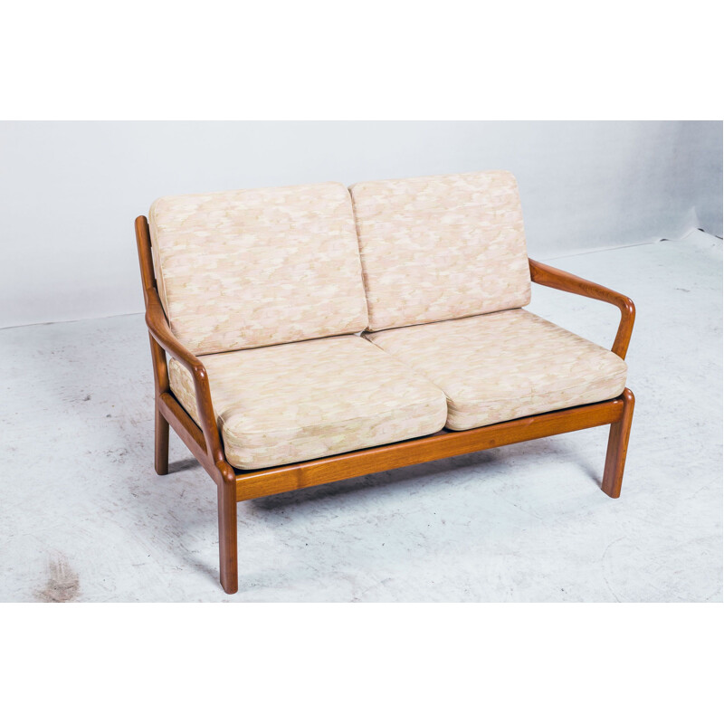 Vintage Danish white 2-Seater sofa from L. Olsen & Son, 1960s