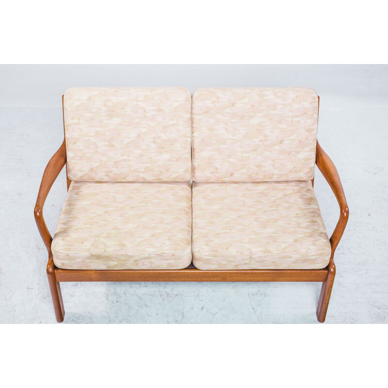 Vintage Danish white 2-Seater sofa from L. Olsen & Son, 1960s