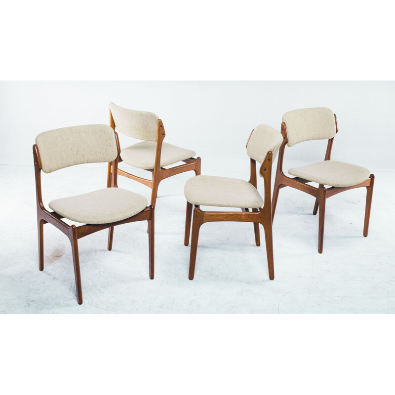 Ensemble de 4 chaises vintage d'Erik Buch pour OD Mobler, 1970